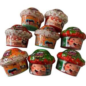 Compound Kings Holiday Butter Fun Cup Slime Set Lot of 8 Christmas New